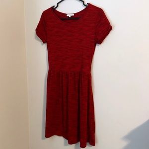 Red Patterned Skater Dress from New Look